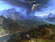 Mountain Landscape with Lightning.